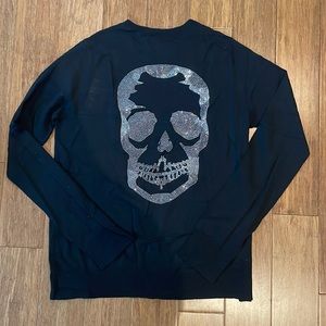 Zadig & Voltaire Skull Embellished Merino Wool Sweater